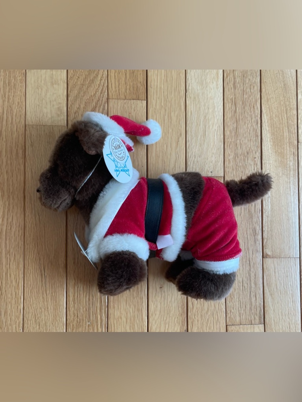 NWT Santa Chocolate Lab Stuffed Animal